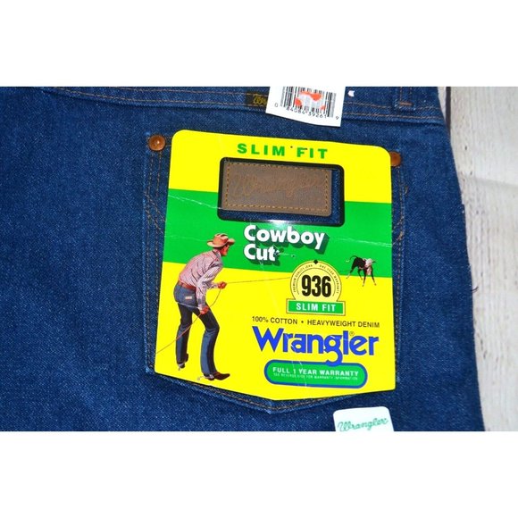 WRANGLER‎ Cowboy Cut Slim Fit Jeans SIZE 40/32 Heavyweight Denim NWT - Picture 5 of 7